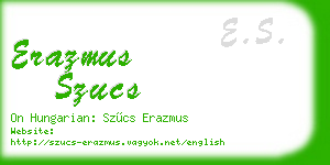 erazmus szucs business card