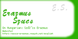 erazmus szucs business card